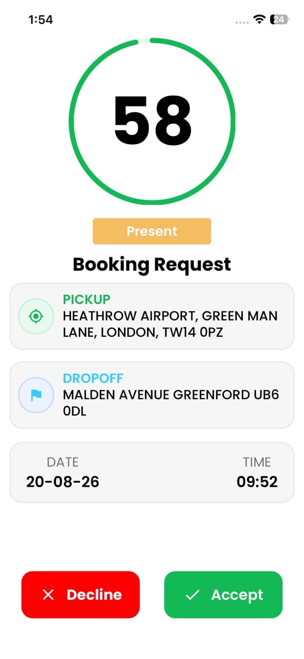 driver app l2 screenshot